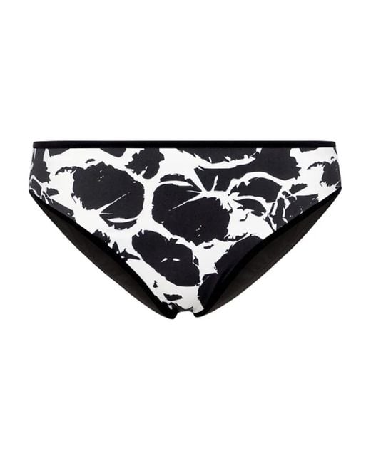 Loulou de Saison Taula アブストラクトパターン ビキニボトム Black