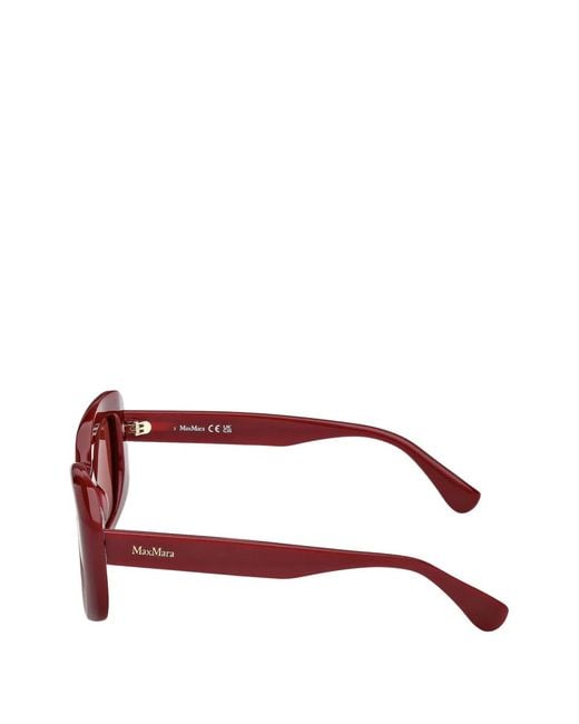 Max Mara Eyewear Pink Oval-Frame Sunglasses