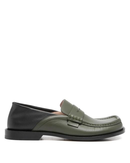 Mocassins À Détails Perforés Loewe pour homme en coloris Green