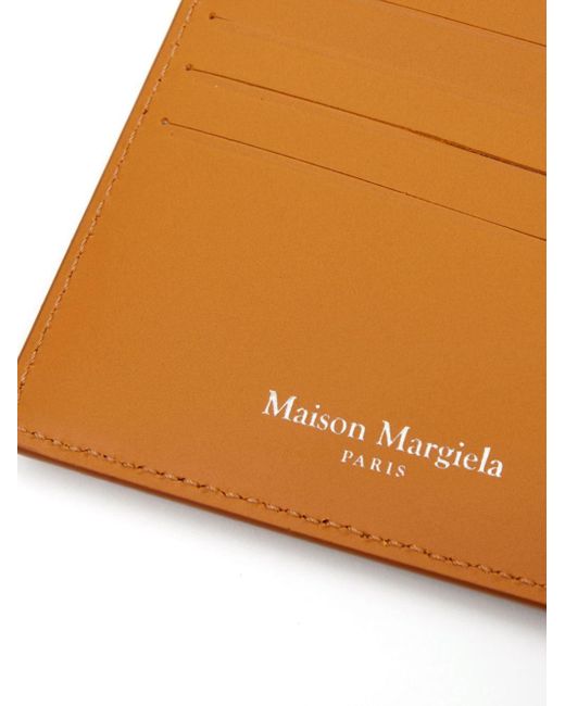 Maison Margiela Portemonnee Met Logo En Stiksel in het Orange