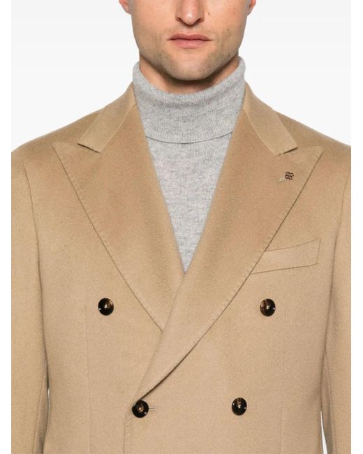 Tagliatore Natural Brooch-Detail Blazer for men