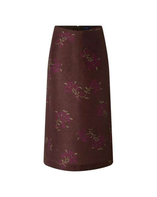 Soeur Purple Helia Floral-Print Skirt