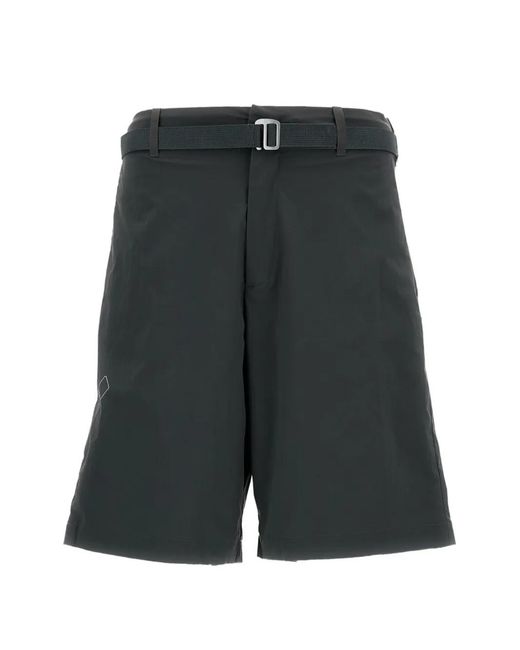 Pas Normal Studios Gray Off-Race Logo Belt Shorts for men