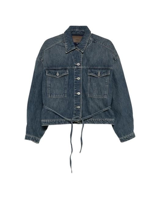 Soeur Blue Lys Belted Denim Jacket