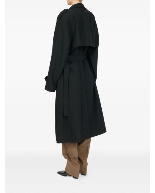 MM6 by Maison Martin Margiela ベルテッド ダブルコート Black