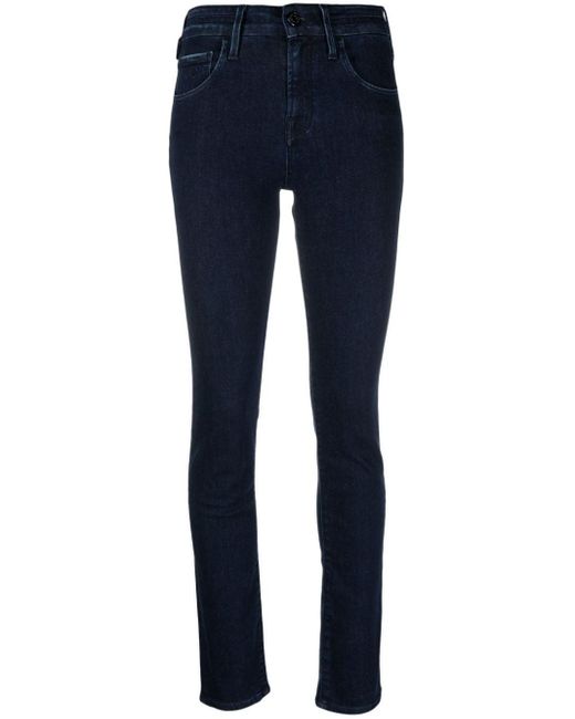 Jacob Cohen Blue Mid-rise Skinny Jeans
