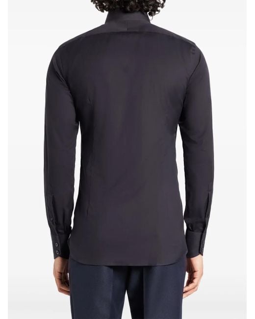 Tom Ford Blue Long-Sleeves Cotton Shirt for men