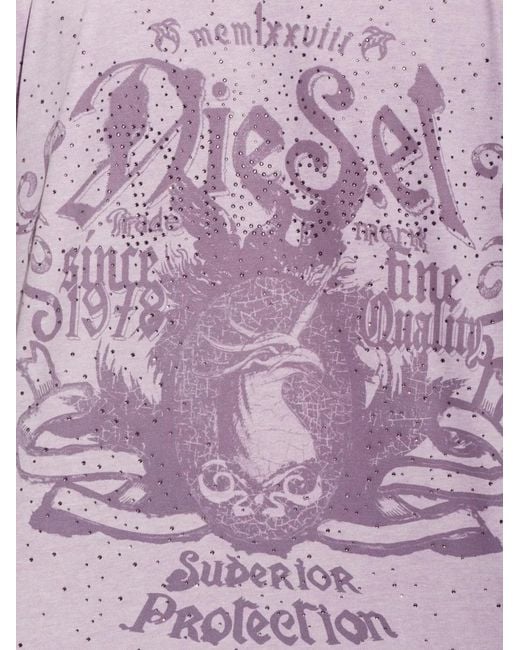 DIESEL Pink T-Norm-Aa8 Graphic-Print T-Shirt for men