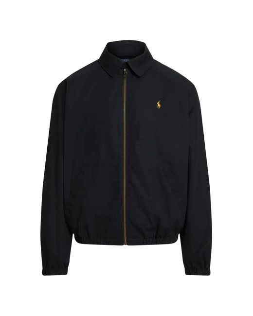 Polo Ralph Lauren Black Embroidery Zip Jacket for men
