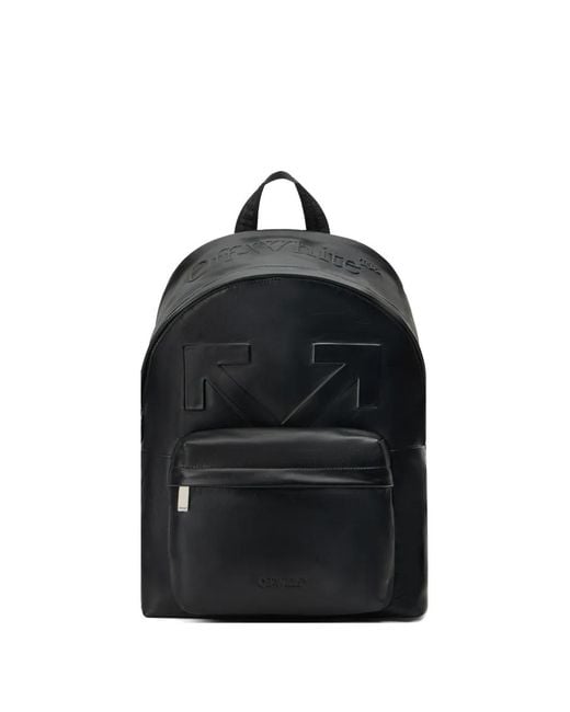 Off-White c/o Virgil Abloh Black Heritage Leather Backpack for men