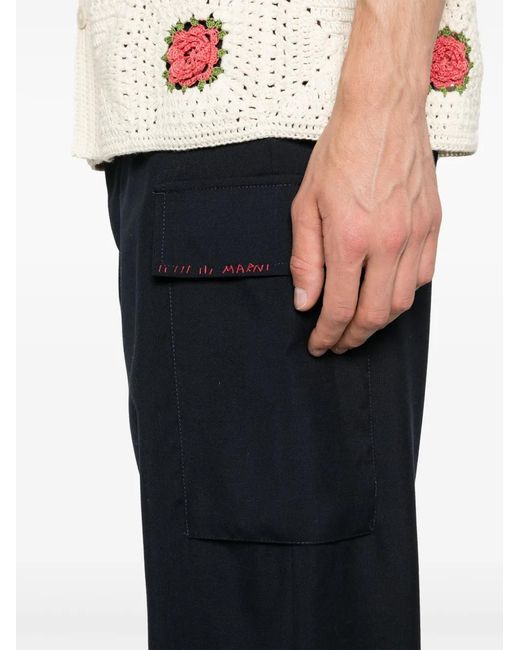 Marni Blue Trousers for men