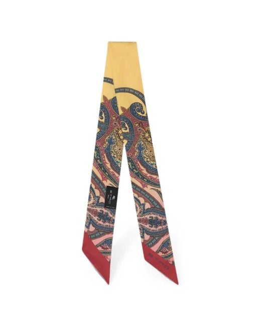 Etro White Paisley-Print Silk Scarf