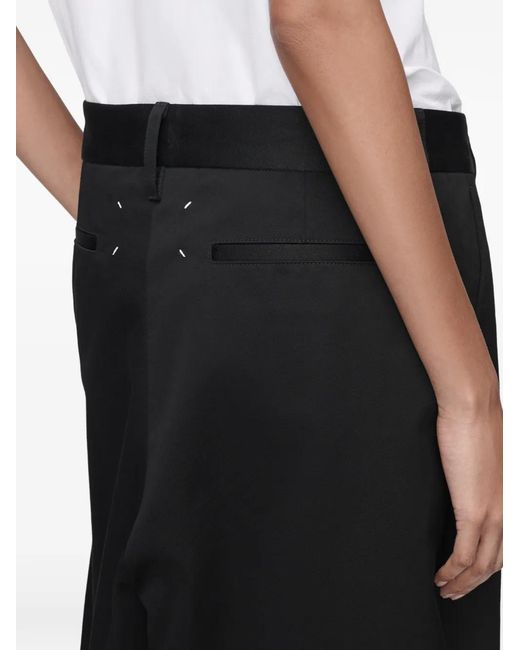 Maison Margiela Black Raw-Hem Wrap Shorts