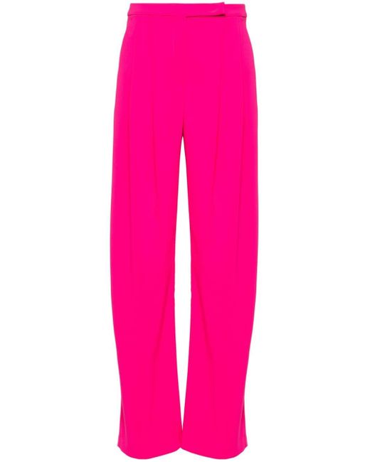 Pinko Pink Montano Pleat-detail Wide-leg Trousers