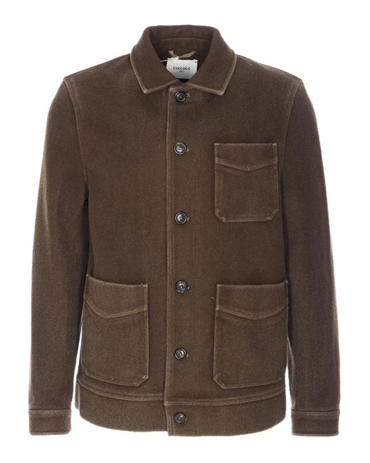 Sobrecamisa con bolsillo con solapa Circolo 1901 de hombre de color Brown