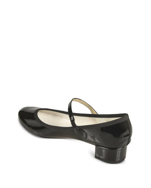 Repetto Black 30Mm Rose Patent-Leather Pumps