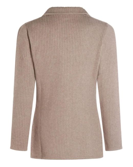 Lardini Brown Ribbed Two-Button Blazer for men