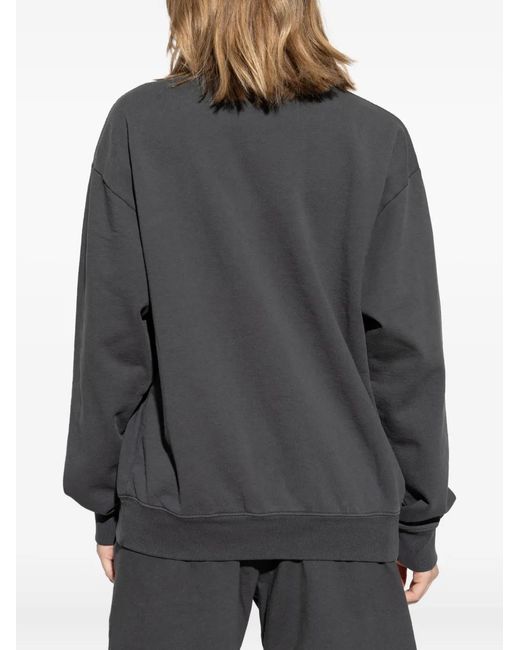 Sporty & Rich Black Graphic Crew Neck Top