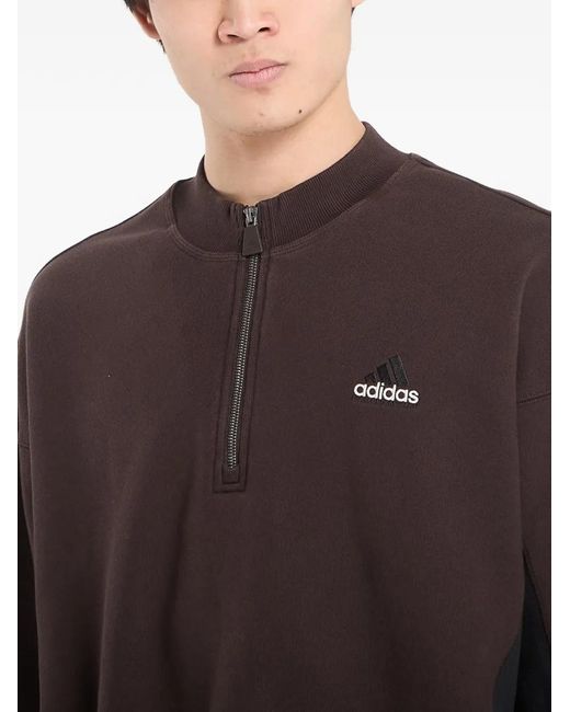 Adidas Brown Equipment Blocked Sweatshirt for men