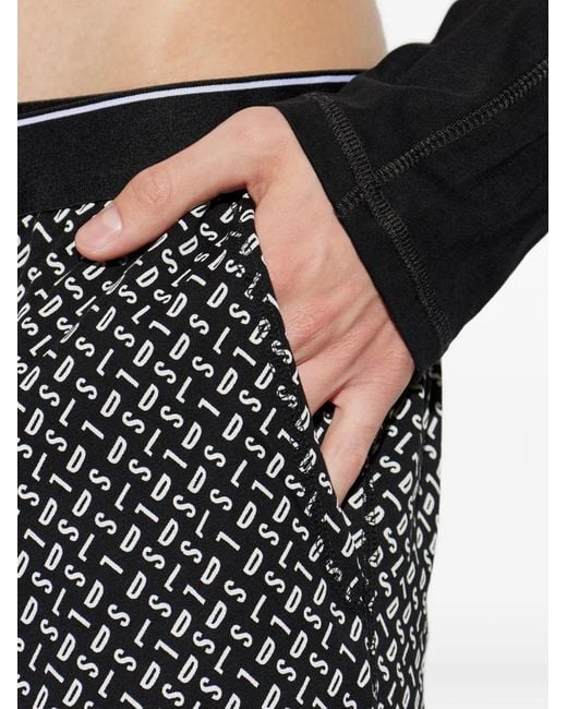 DIESEL Black Logo-Print Pajamas for men