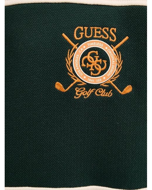 Felpa Con Scollo A V di Guess in Green da Uomo