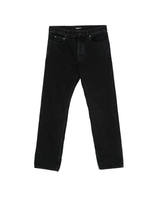 Saint Laurent Black Logo-Patch Jeans for men