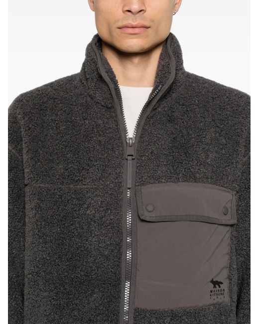 Maison Kitsuné Black Fleece Panelled Jacket for men