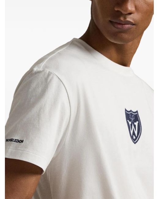 Polo Ralph Lauren White Embroidered Graphic T-Shirt for men