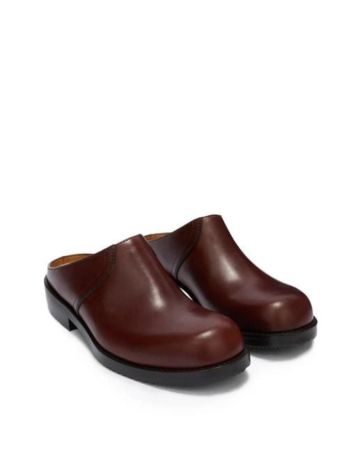 Dries Van Noten Brown Leather Clogs for men