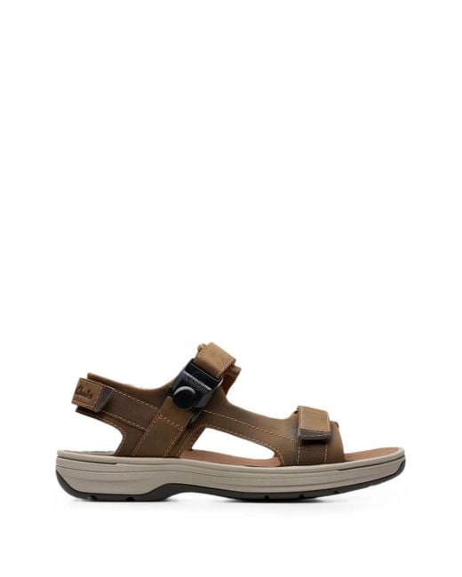 Clarks White Saltway Trail Touch-Strap Sandals for men
