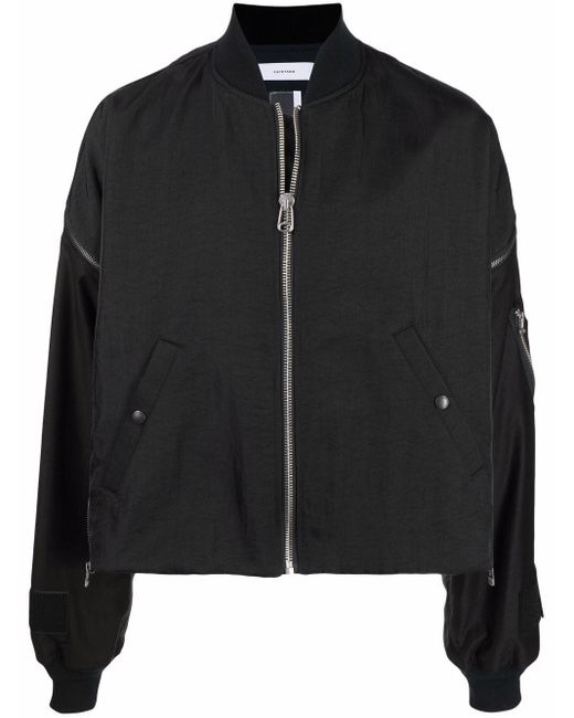 Facetasm Cotton Zip-detailing Bomber Jacket in Black for Men - Lyst
