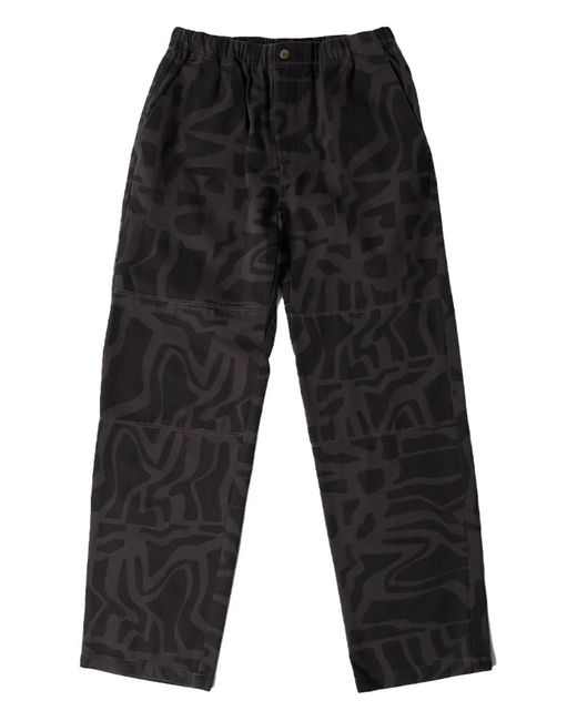 by Parra Gray Button-Fastening Trousers for men