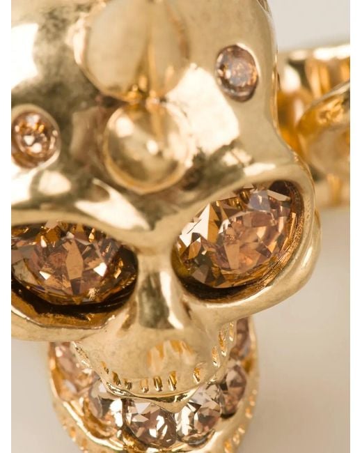 McQueen Metallic Ring Mit Totenkopf