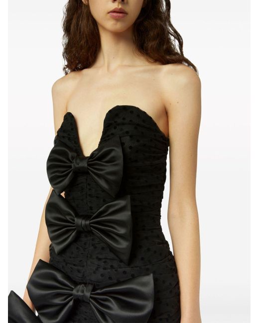 Vestido corto con detalle de lazo Nina Ricci de color Black