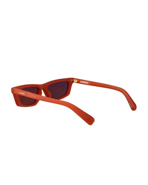 Jacquemus Brown Lunettes De Soleil À Monture Rectangulaire