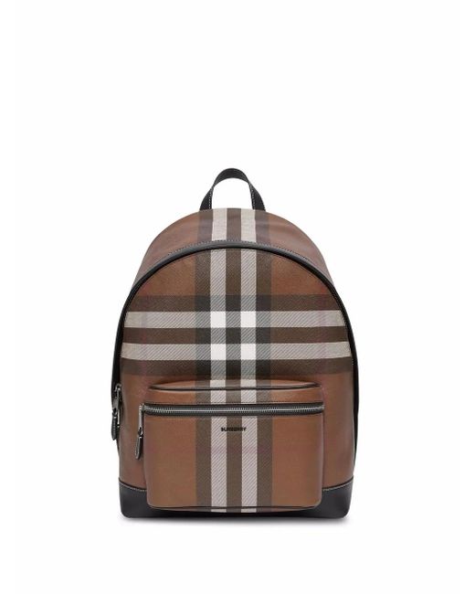 メンズ Burberry バーバリー チェック バックパック Brown