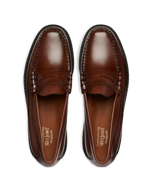 G.H.BASS Brown Weejuns 90S Larson Penny Loafers for men