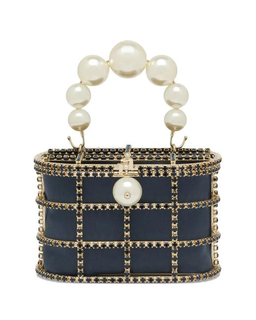 Rosantica Blue Mini Holli Pearl-Embellished Mini Bag