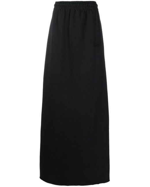 Falda larga de cintura alta Vetements de color Black