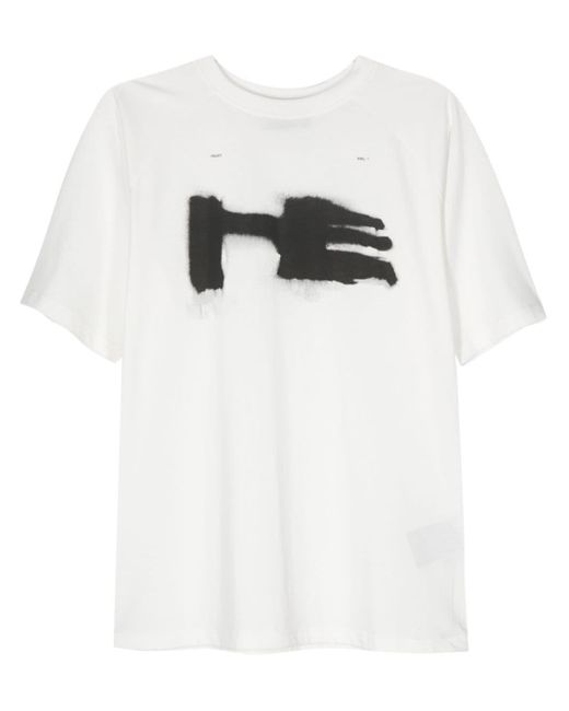HELIOT EMIL White Xylem Cotton T-shirt for men