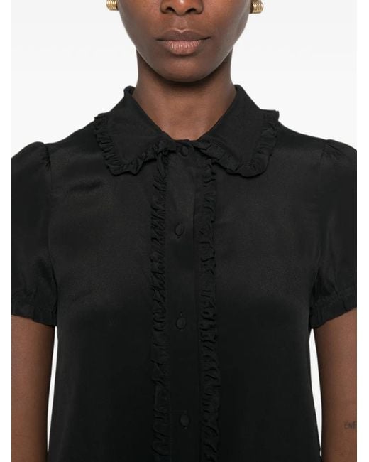 N°21 Black Blouse À Volants