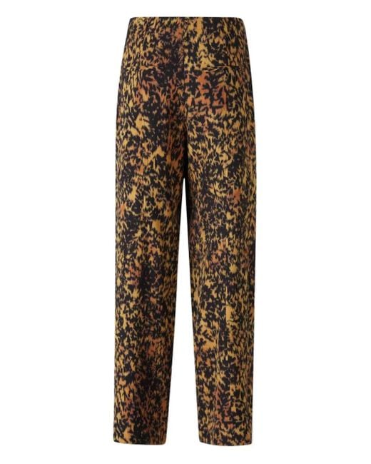 Ulla Johnson Natural Leopard-Print Trousers