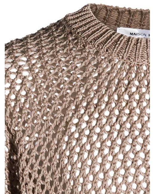 Maison Kitsuné Natural Open-Knit Jumper for men