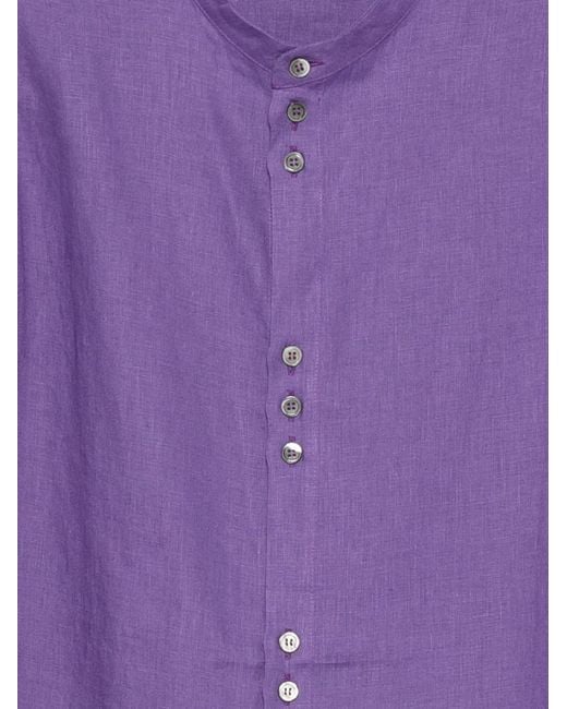 Alpha Studio Purple Chemise À Col Boutonné for men