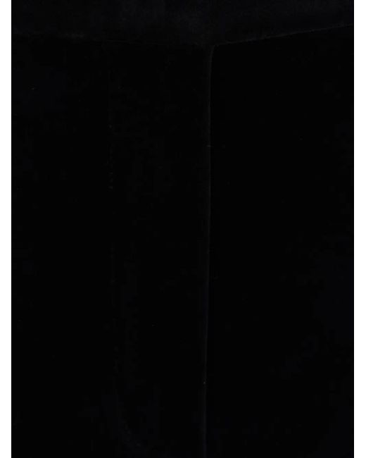 Max Mara Black Vetrino Stripe-Detail Trousers