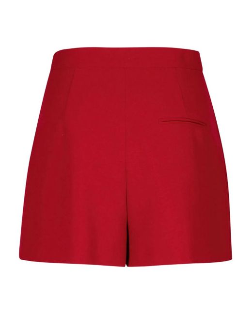 Moschino Red Button-Fastening Wrap Shorts