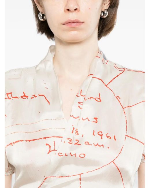 Rick Owens White Wrap Ss Blouse
