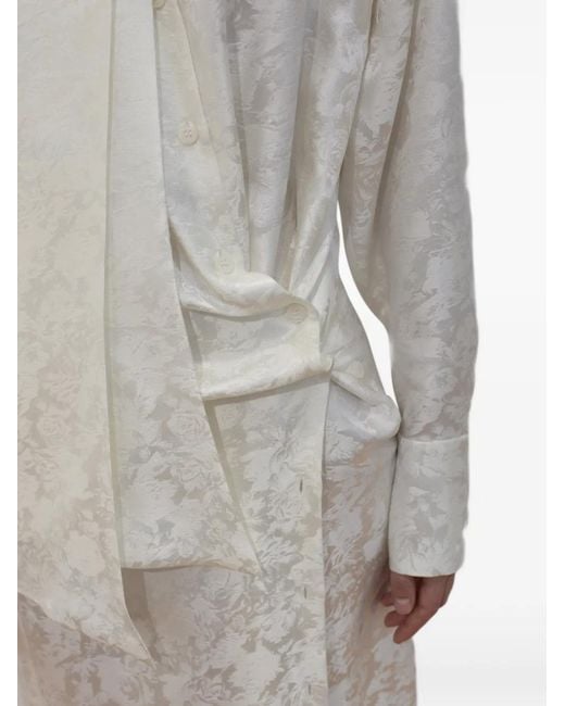 RAQUETTE Whiterose Floral-Detail Midi Dress