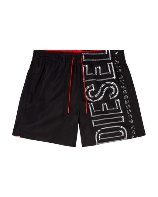 DIESEL Black Logo Swimsuit for men