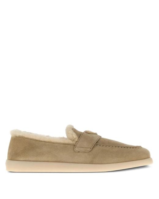 Prada Natural Loafer aus Wildleder